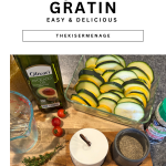 ingredients for the summer squash gratin recipe
