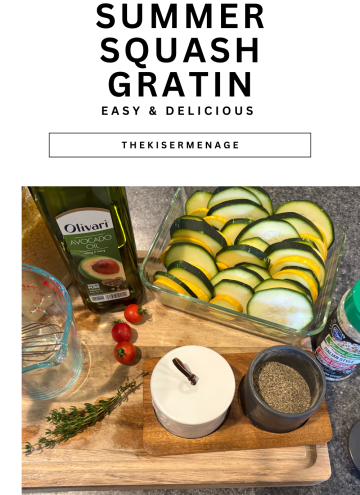 ingredients for the summer squash gratin recipe