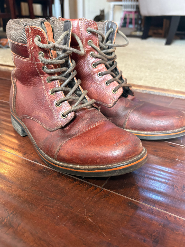 Polished mens boots