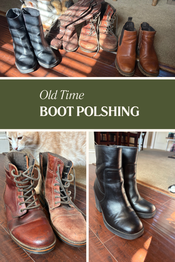 Polishing boots for the fall and winter