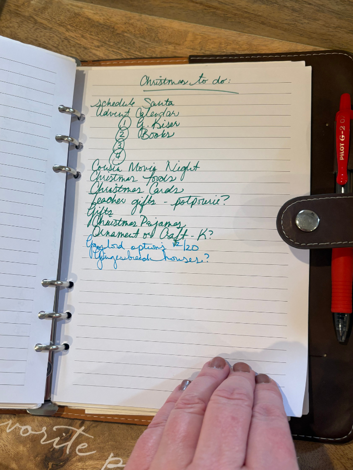 Christmas to do list